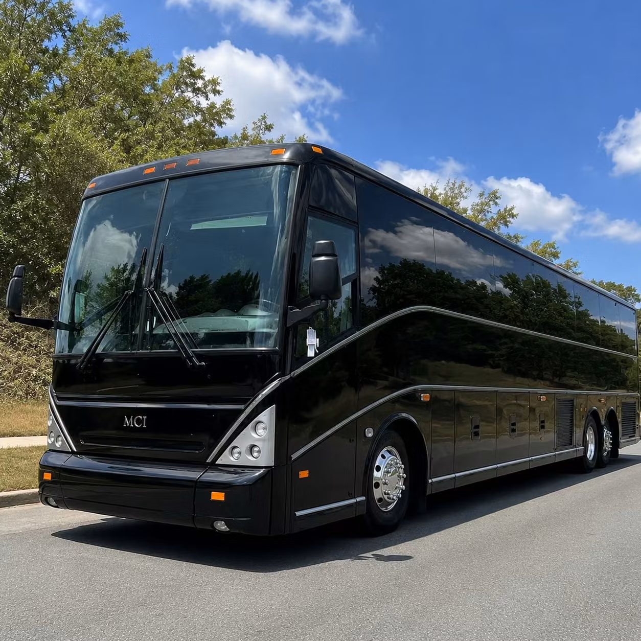 roseville charter bus rental exterior
